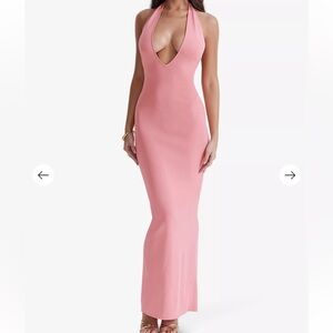Elegant Pink Maxi Dress